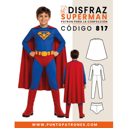 Patrón de disfraz de superhéroe PDF