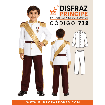 Patrón de disfraz de príncipe PDF