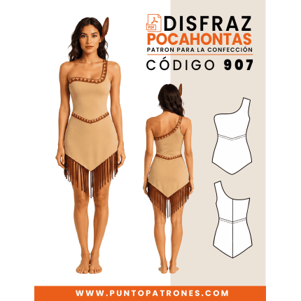 Patrón de disfraz de princesa india PDF