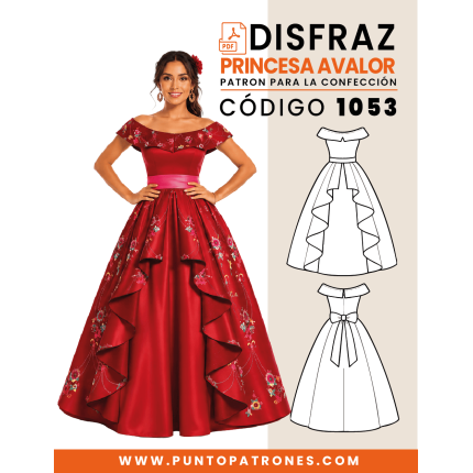 Patrón de disfraz de princesa Elena PDF