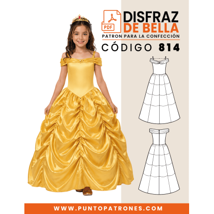 Patrón de disfraz de princesa Bella PDF