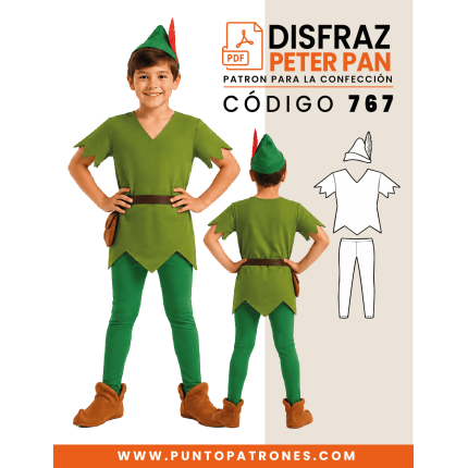 Patrón de disfraz de Peter Pan PDF