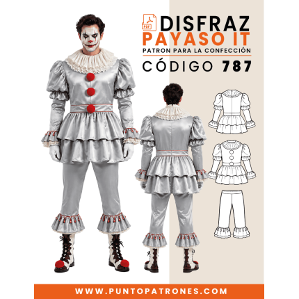 Patrón de disfraz de payaso IT PDF