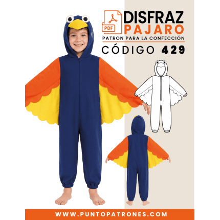 Patrón 429 Disfraz de pájaro PDF