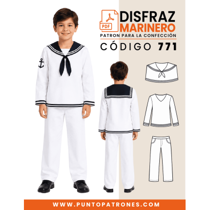 Patrón de disfraz de marinero PDF