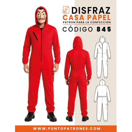 Patrón de disfraz de la casa de papel PDF