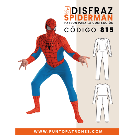 Patrón de disfraz de hombre araña PDF
