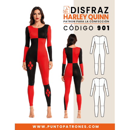 Patrón de disfraz de Harley Quinn PDF