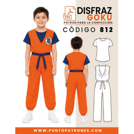Patrón de disfraz de Goku PDF