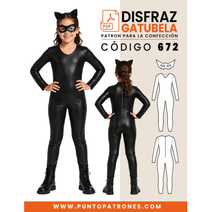Patrón de disfraz de Gatubela PDF