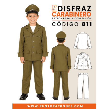 Patrón de disfraz de carabinero PDF