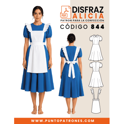 Patrón de disfraz de Alicia PDF