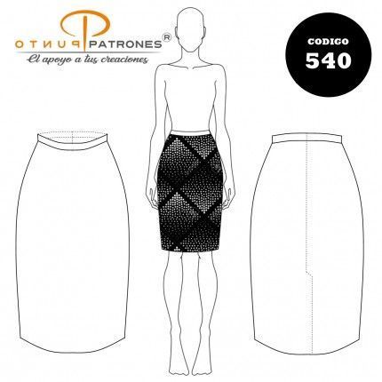 Falda de vestir tradicional |COD:540 |PDF