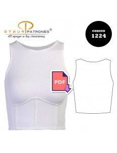Crop con cortes tipo corset |COD:1224 |PDF