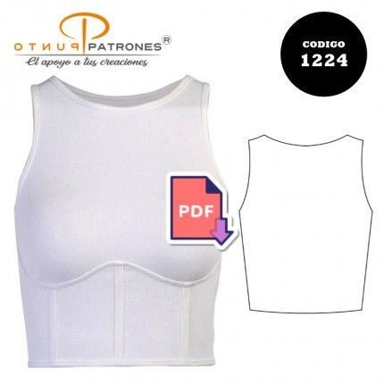 Crop con cortes tipo corset |COD:1224 |PDF