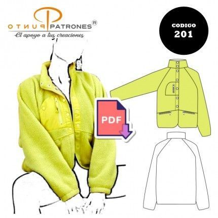 Patrón de chaqueta corta con cortes PDF