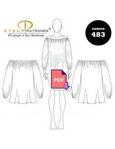 Blusa holgada elasticada |COD:483 |PDF