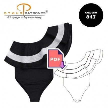 Patrón de bañador bebé con vuelos PDF