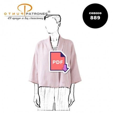 Patrón de chaqueta holgada dama PDF