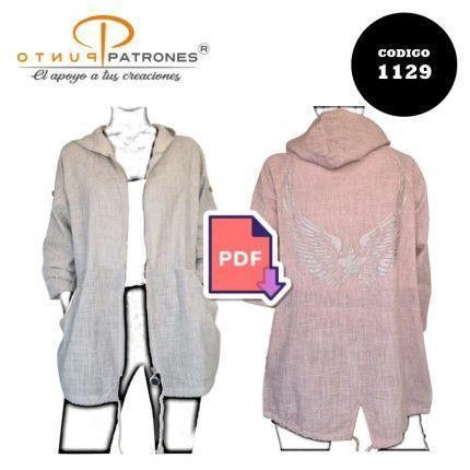 Patrón de chaqueta con capucha PDF