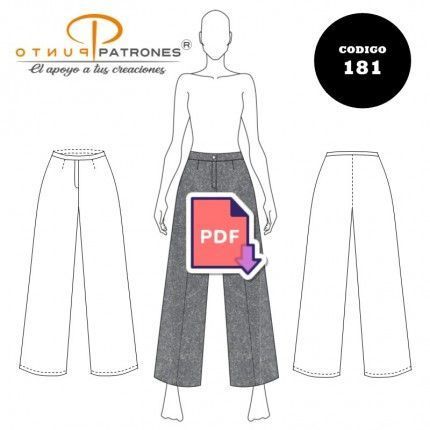 Pantalón recto de vestir |COD:181 |PDF