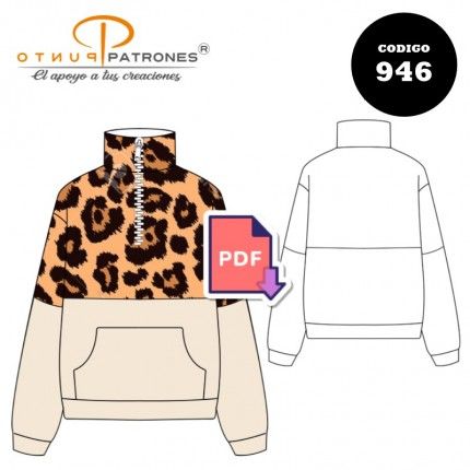 Patrón de polerón cuello alto dama PDF