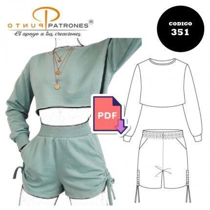 Patrón de conjunto deportivo dama clásico PDF