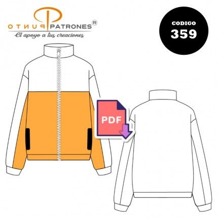 Patrón de chaqueta de buzo PDF