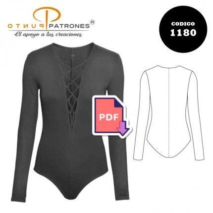 Patrón de body escote en V PDF