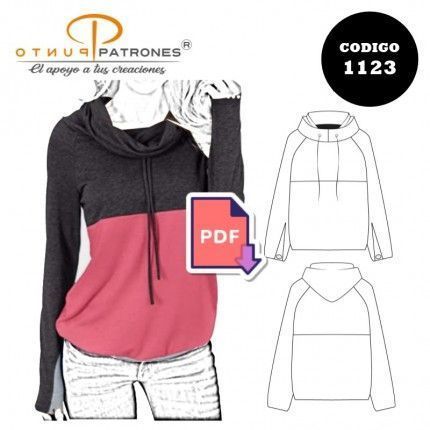 Patrón de polerón raglan con capucha PDF