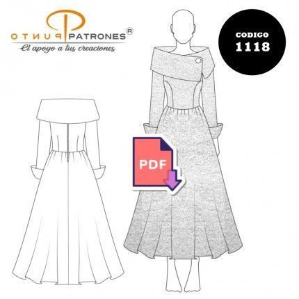 Patrón de vestido falda plato PDF