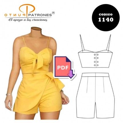 Patrón de conjunto top y short modelo 3 PDF