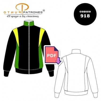 Patrón de chaqueta de buzo deportiva PDF