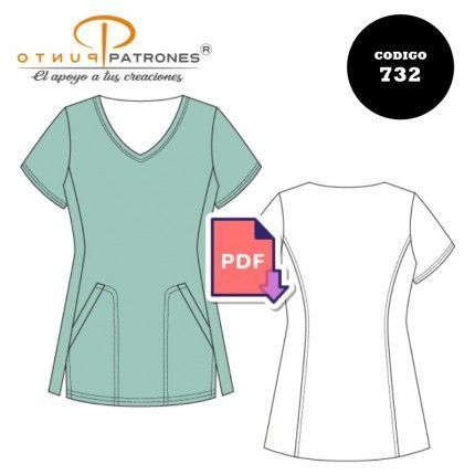 Patrón de blusa laboral entallada PDF