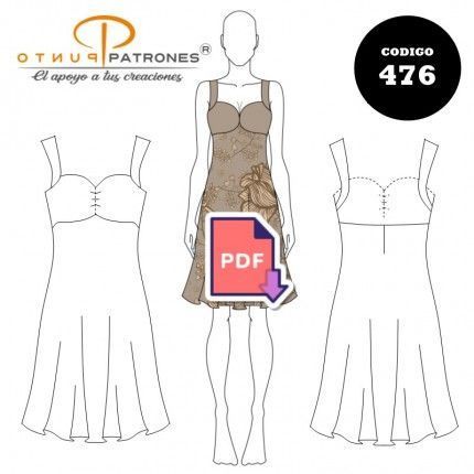 Patrón de vestido recogido en busto PDF