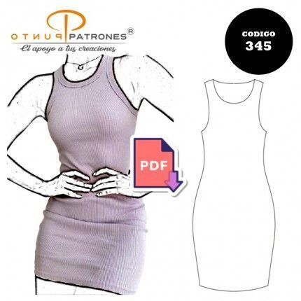 Patrón de vestido ajustado PDF