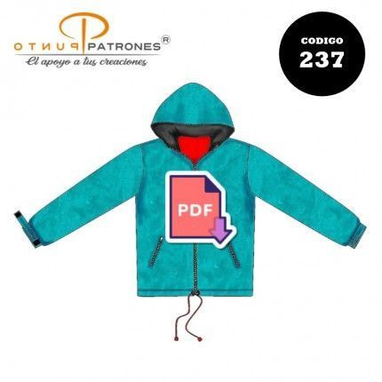 Patrón de parka escolar unisex PDF