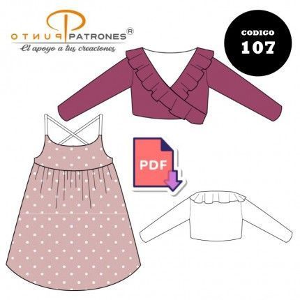 Patrón de conjunto vestido y tapado bebé PDF