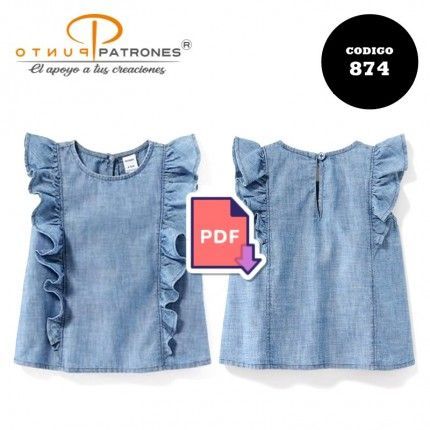 Patrón de vestido bebé con vuelos PDF