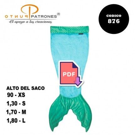 Patrón de saco de dormir cola de sirena PDF