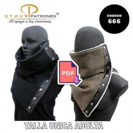 Patrón de bufanda cruzada abierta unisex PDF