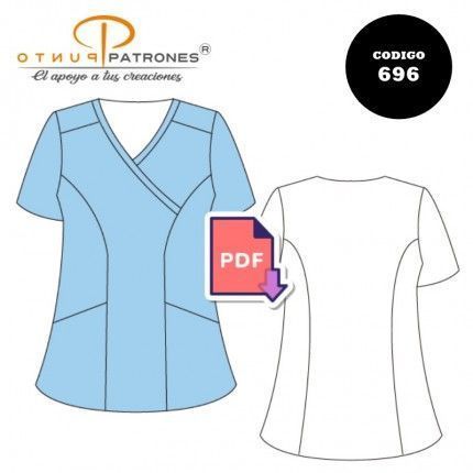Patrón de blusa laboral con vuelos PDF