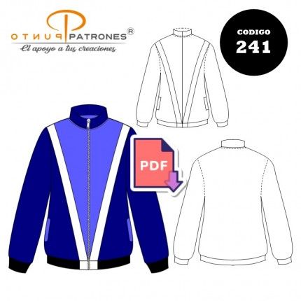 Patrón de chaqueta buzo unisex completa PDF