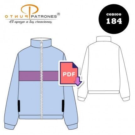 Patrón de chaqueta deportiva unisex clásica PDF
