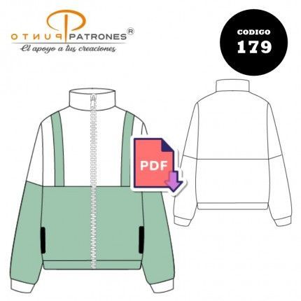 Patrón de chaqueta deportiva unisex PDF