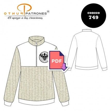 Patrón de polerón buzo unisex PDF