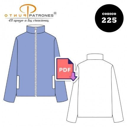 Patrón de chaqueta de buzo unisex PDF