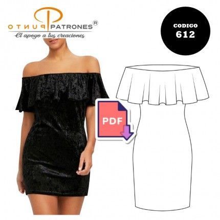 Patrón de vestido bardot PDF