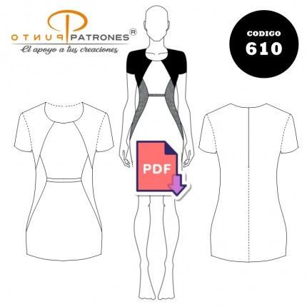Patrón de vestido con cortes asimétricos PDF