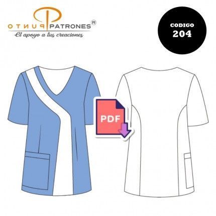 Patrón de blusa de enfermería PDF